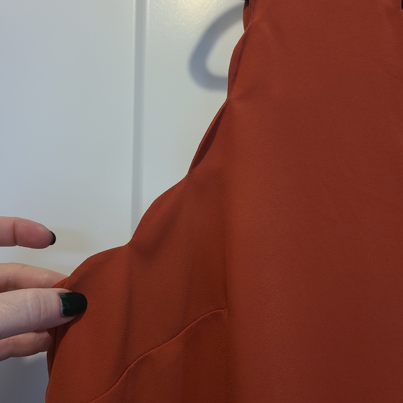 Addition Elle Scalloped Sleeveless Top - Rust - Picture 5 of 7